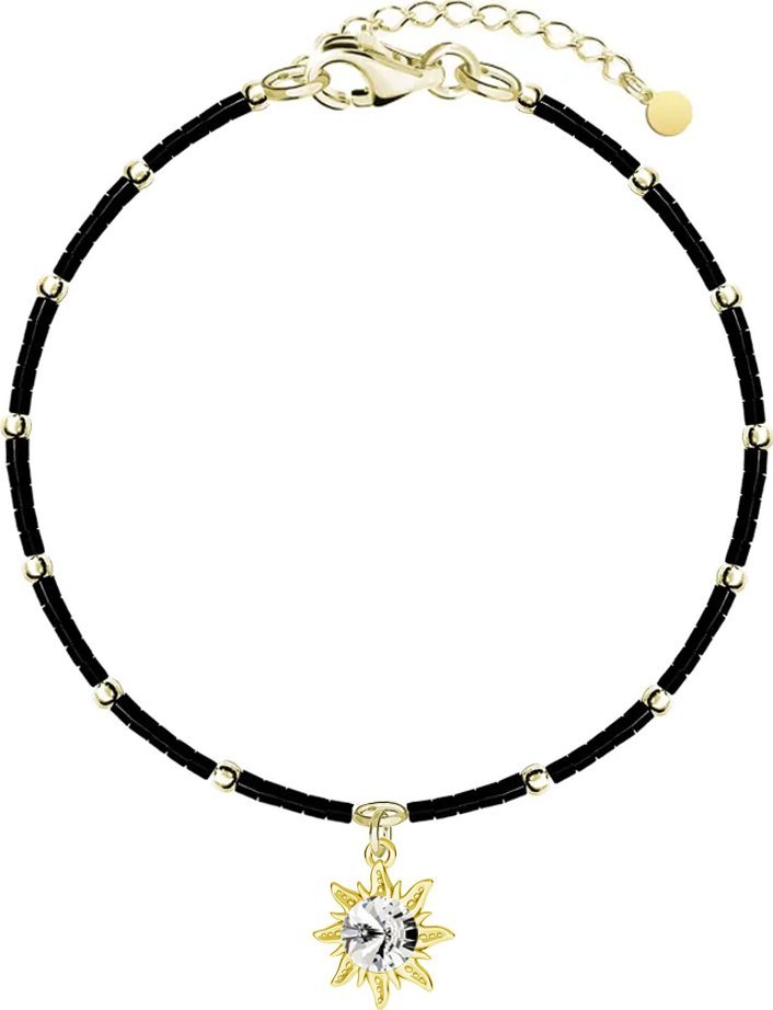 Radziszewska Jewellery Pozłacana Bransoletka na nogę Słońce