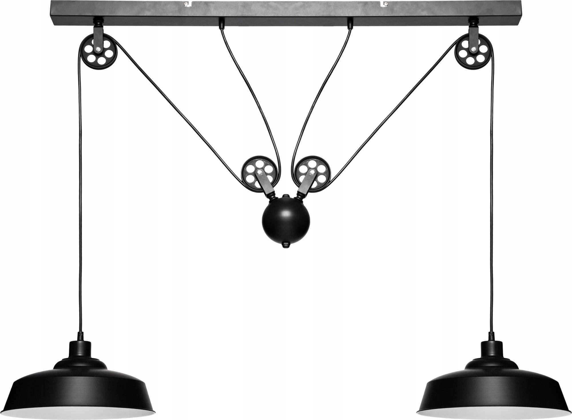 Lampa wisząca Atmosphera Lampa wisząca EZIO, metal, czarna, wys. 60 cm