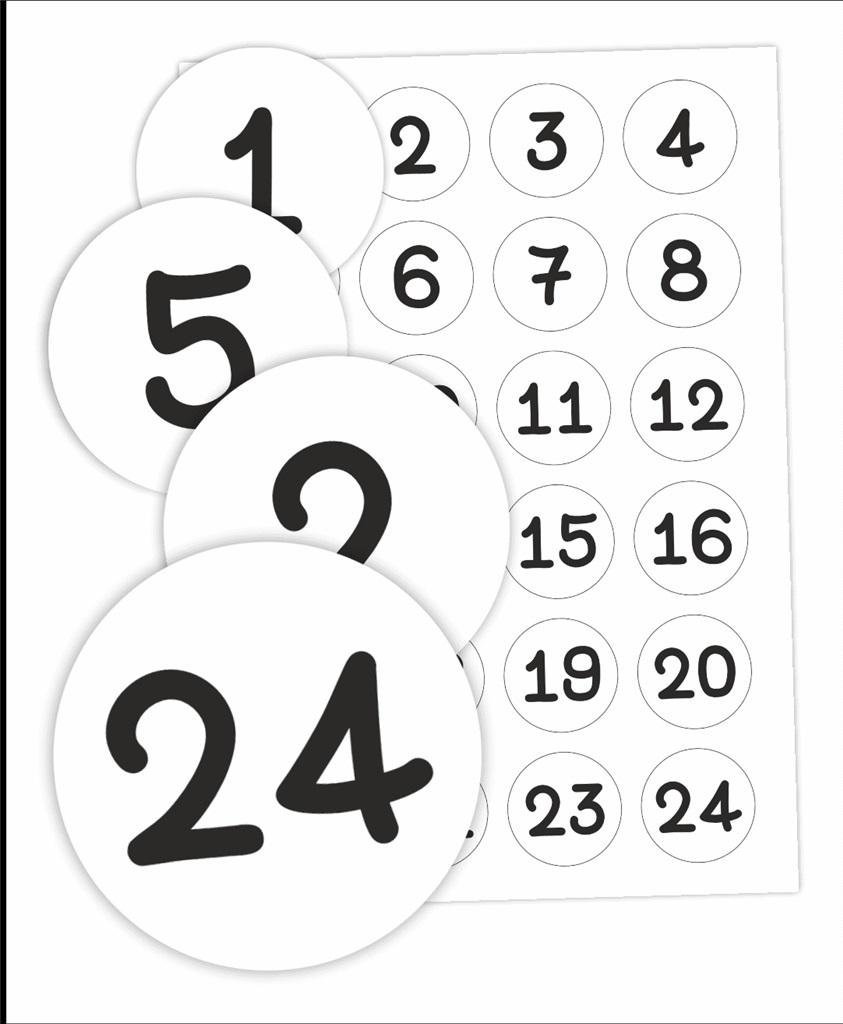 LearnHow Naklejki do szafki - Cyfry 02 24 szt.