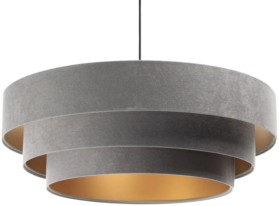 Lampa wisząca TRIO szara/złota BPS KONCEPT