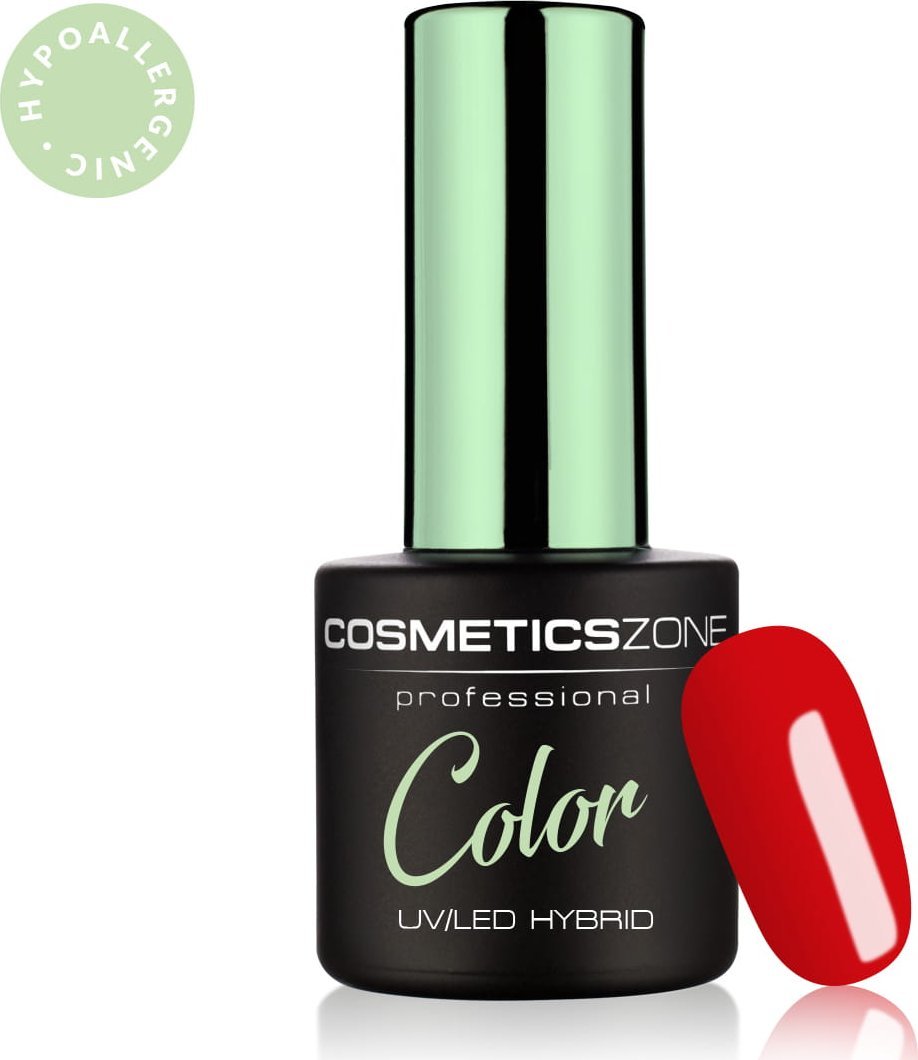 Cosmetics Zone Lakier hybrydowy hipoalergiczny klasyczny czerwony 7ml 061