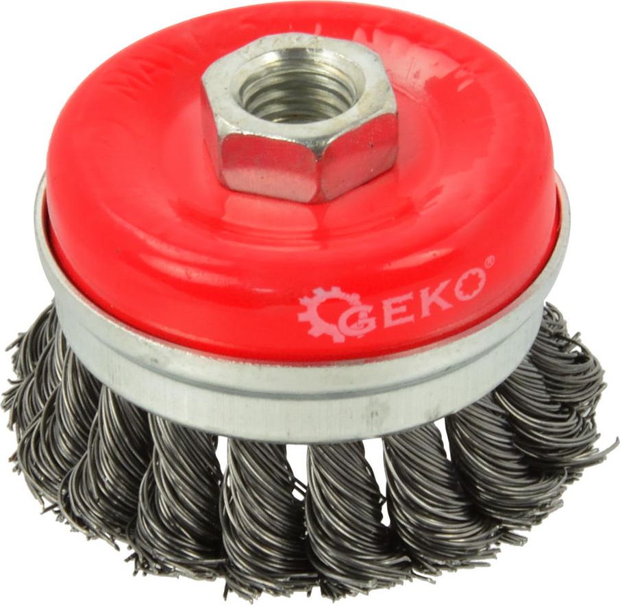 Geko Szczotka druciana czołowa pl.65mm M14+opaska (G00610)