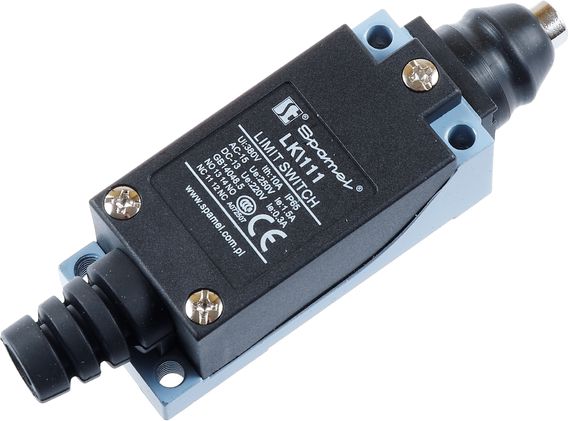 Spamel Łącznik krańcowy 1Z 1R metal / tworzywo z popychaczem (LK111)