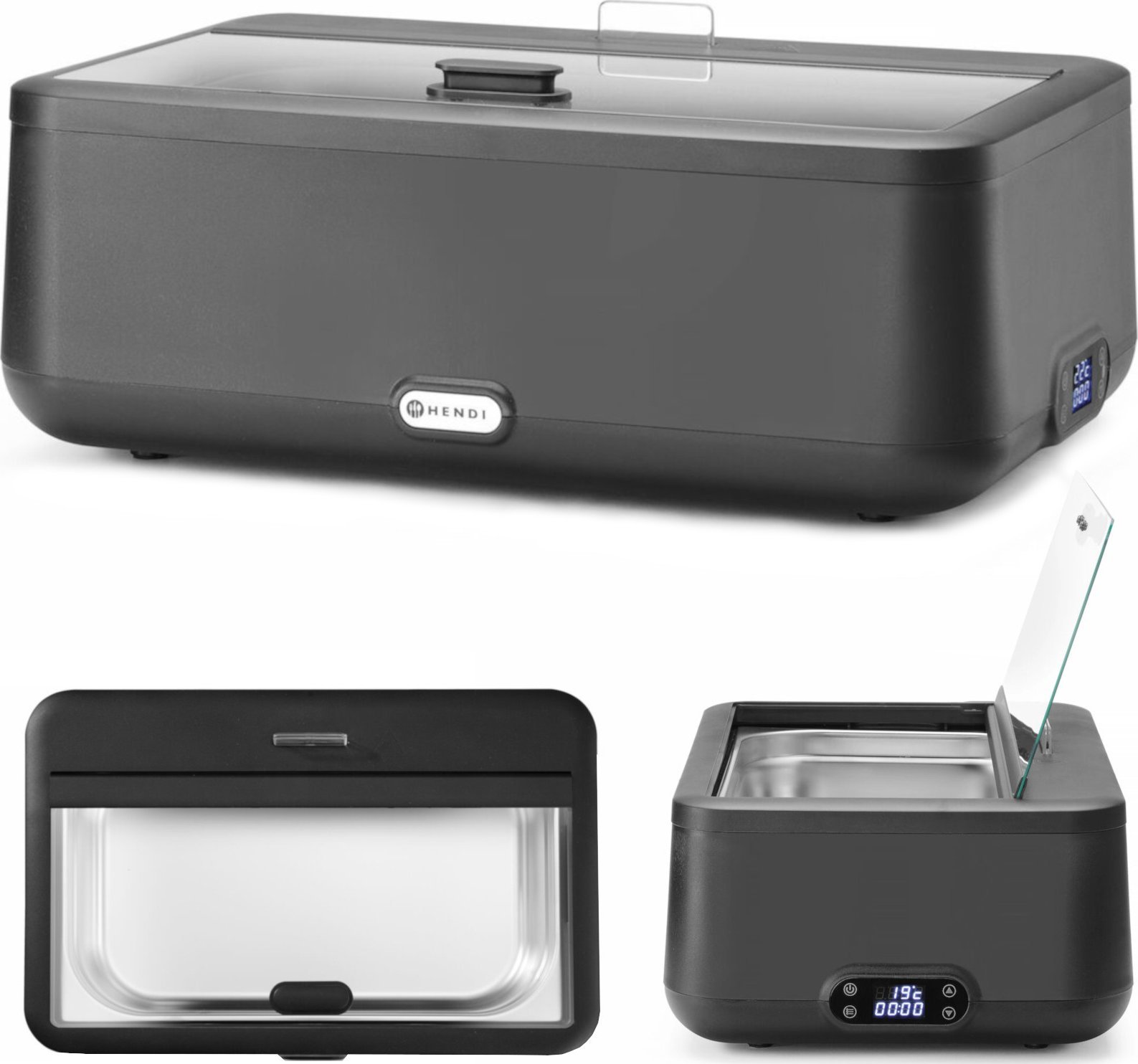 Hendi Podgrzewacz bemar elektryczny UNIQ 607 x 402 mm 700 W - czarny Podgrzewacz bemar elektryczny UNIQ 607 x 402 mm 700 W - czarny