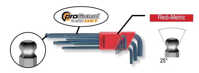 Bondhus Zestaw kluczy imbusowych hex typ L 1,5-10mm z kulką 9szt. (10999)