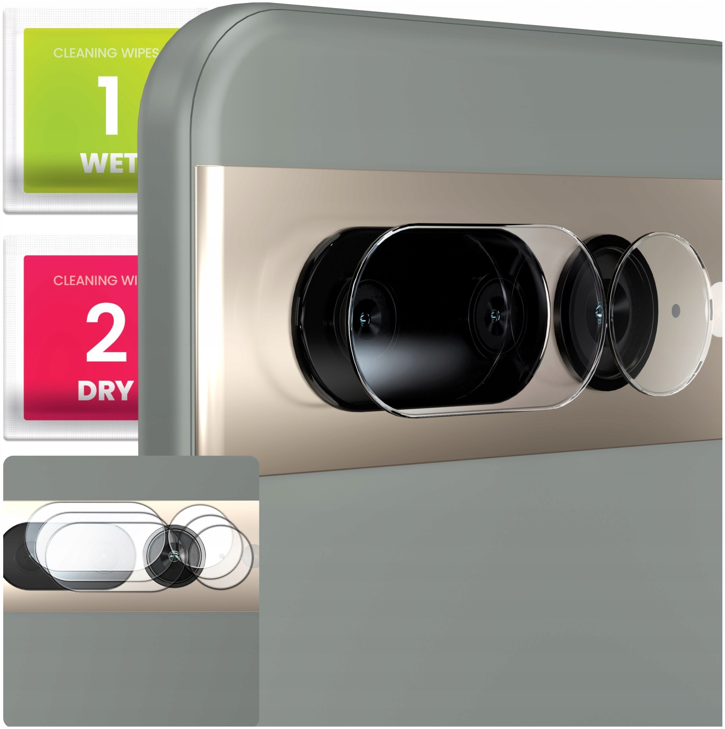 3-PAK Szkło Na Aparat Do Google Pixel 7 Pro (Hartowane, Na Obiektyw, 9H)