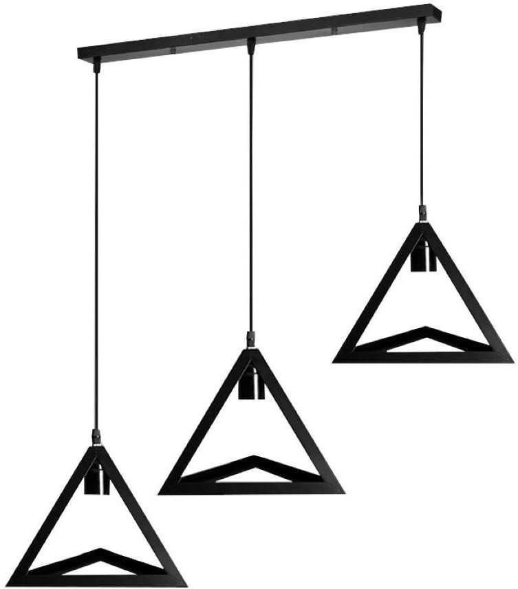 Lampa sufitowa metalowa loft trójkątna wisząca AT39-3SZ-Black