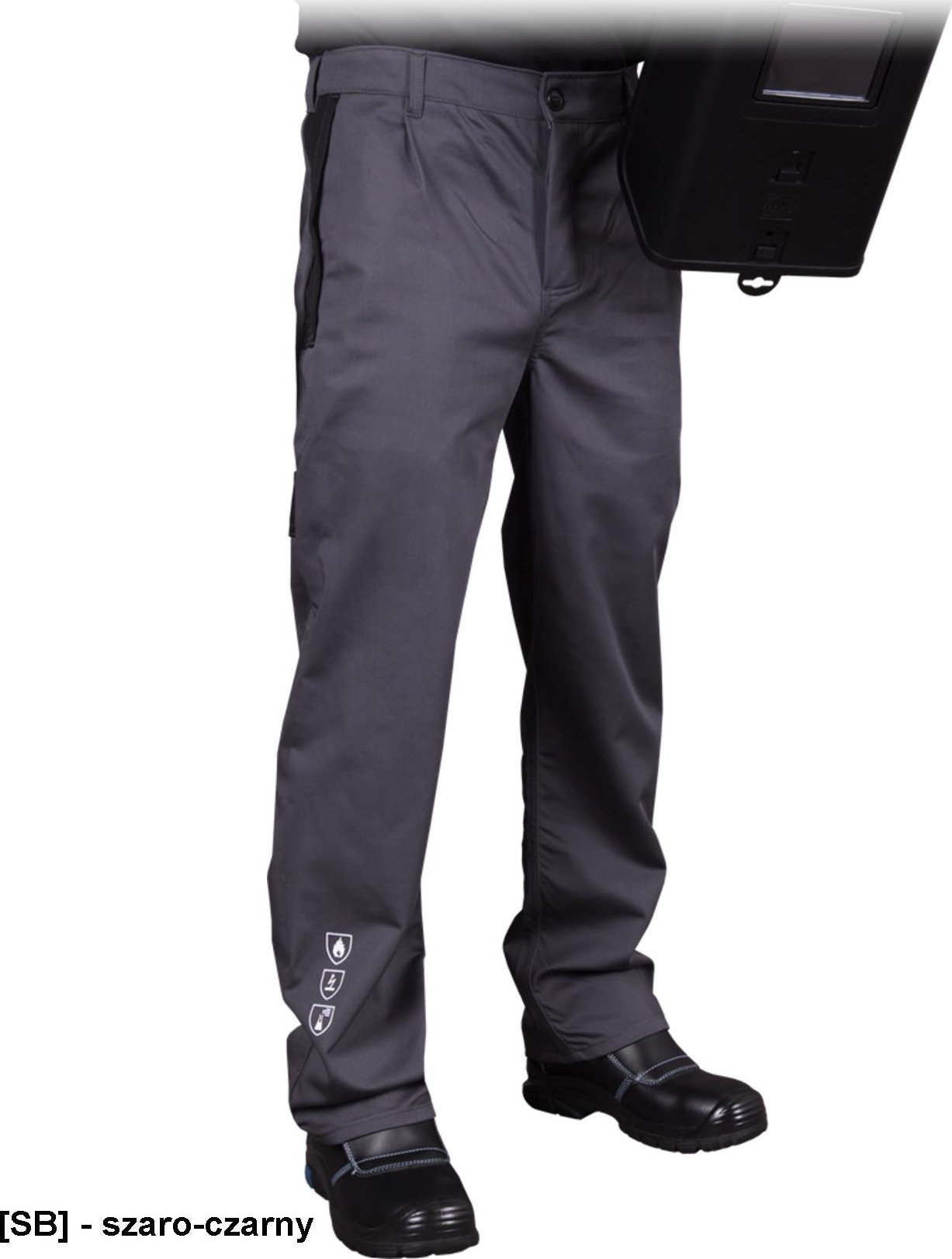 R.E.I.S. SAFE-T - Spodnie ochronne antyelektrostatyczne, trudnopalne,chroniące przed ciekłymi chemikaliami 50