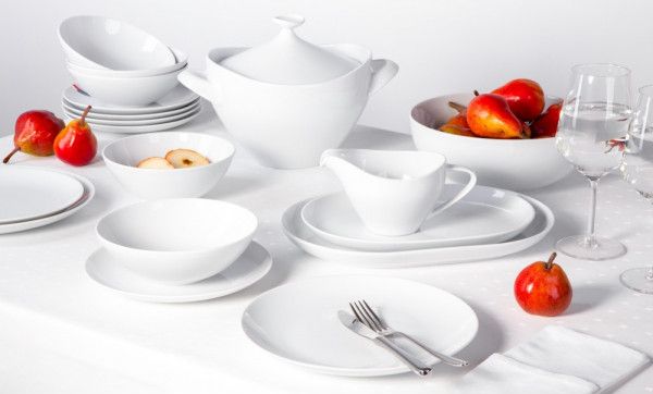 Lumarko mariapaula moderna biała zestaw obiadowy 6/24