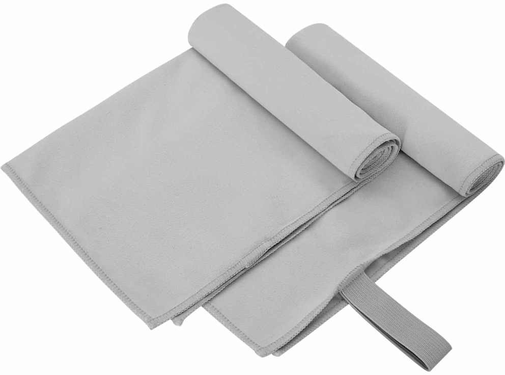 vidaXL Ręczniki Sportowe 2 pcs Szary 50 x 30 cm Poliester i poliamid