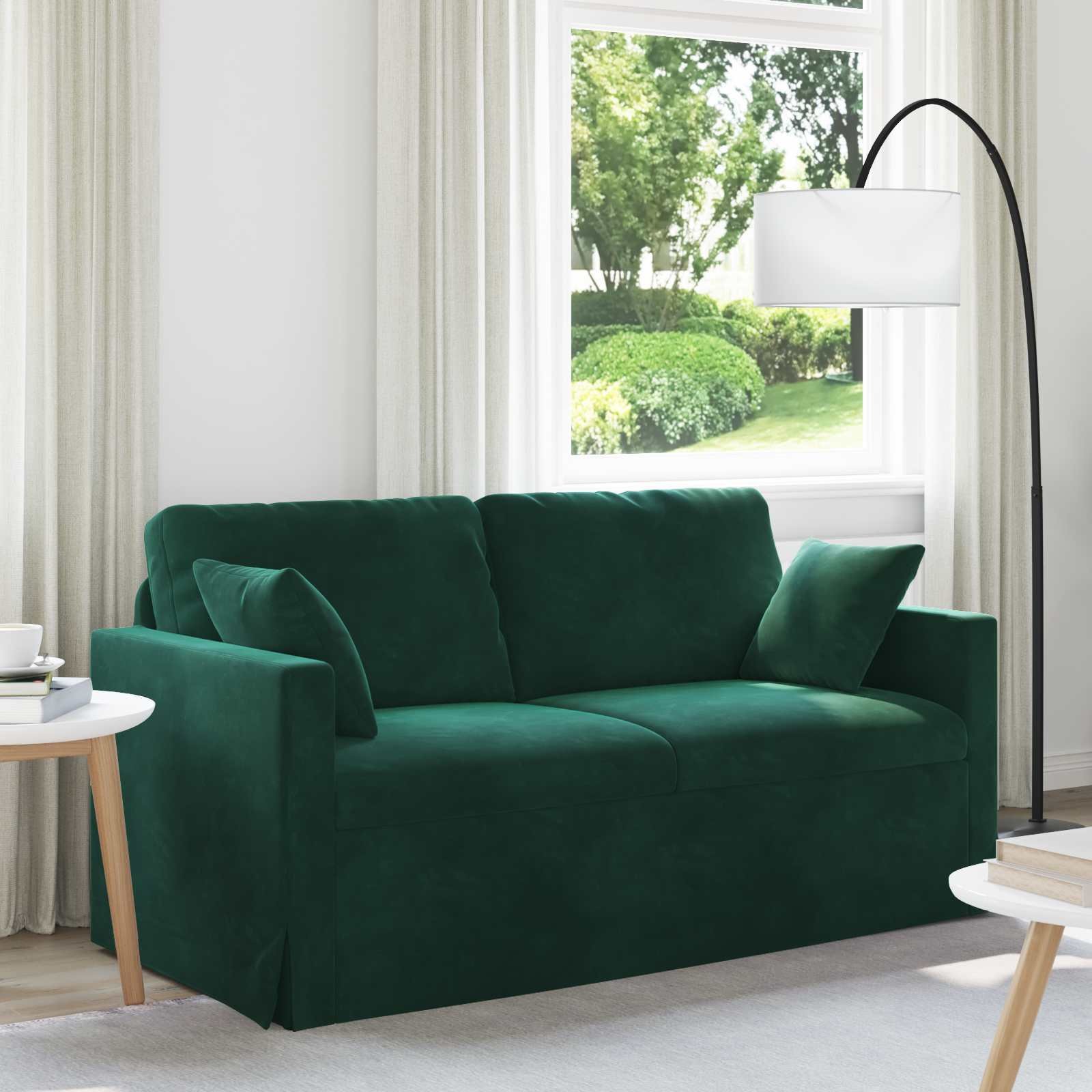 vidaXL Sofa Ciemna zieleń