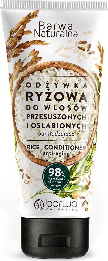 Barwa Barwa Naturalna, Odżywka ryżowa w tubce, 200 ml - Długi termin ważności!