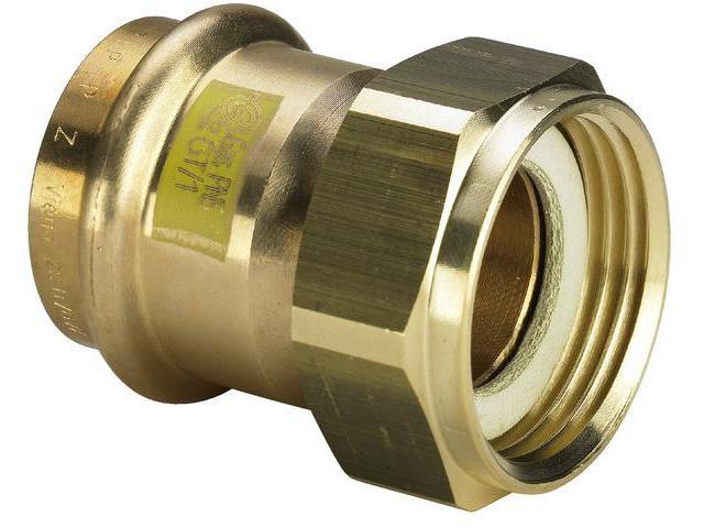 Viega Dwuzłączka przyłączeniowa z SC-Contur Profipress G 22x3/4" 638498