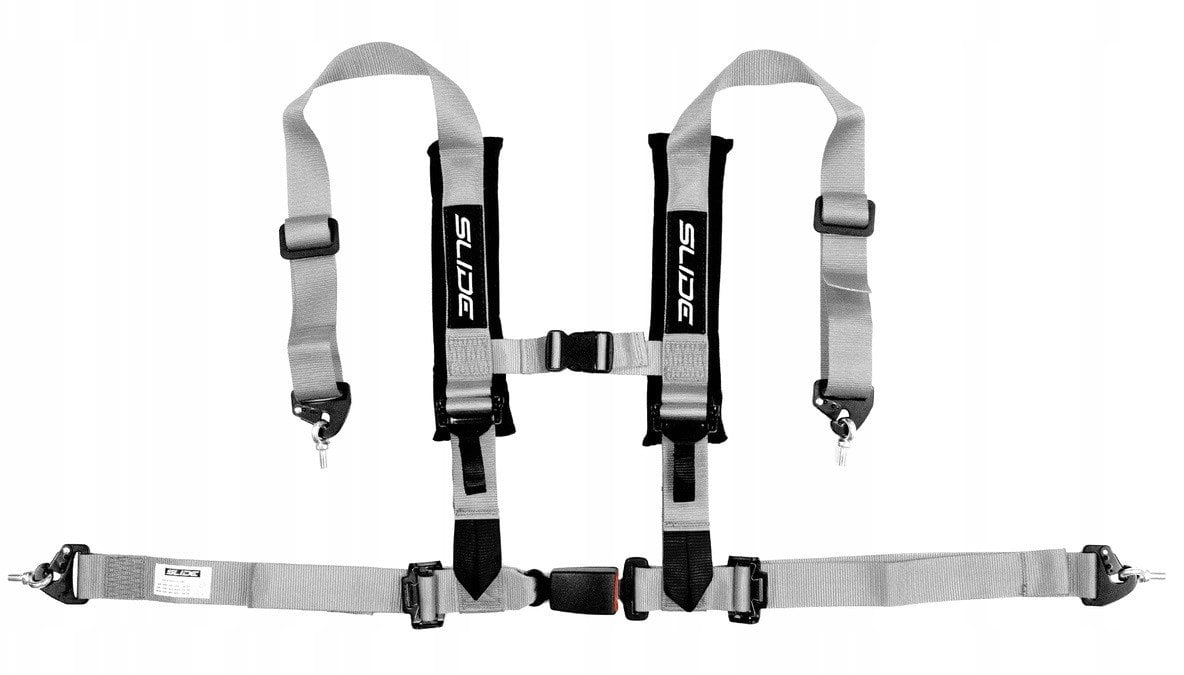 Pasy sportowe Slide V2 Srebrne 4P 2" E4