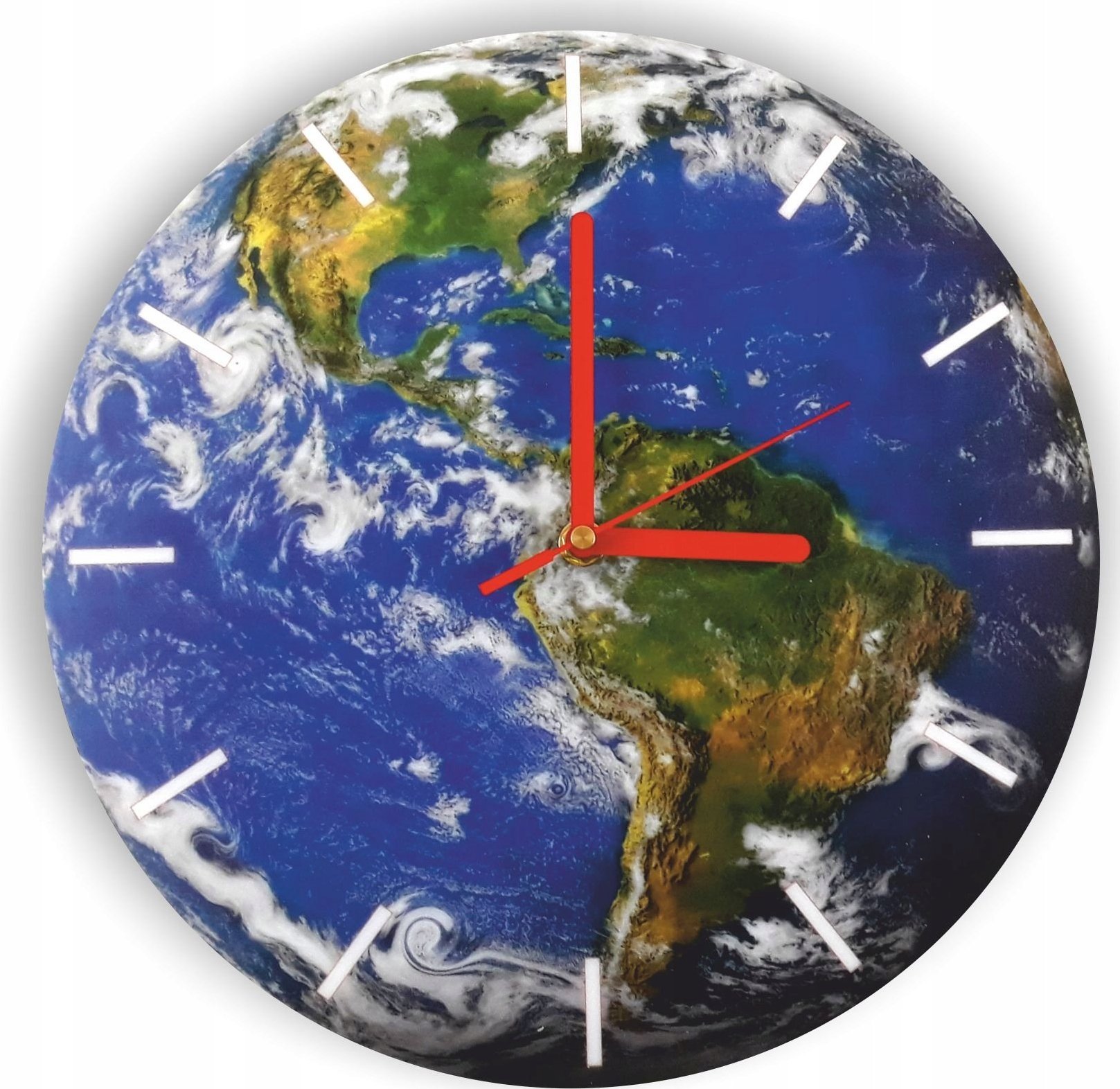 naSciane Zegar Ziemia mapa świata kula ziemska na prezent A