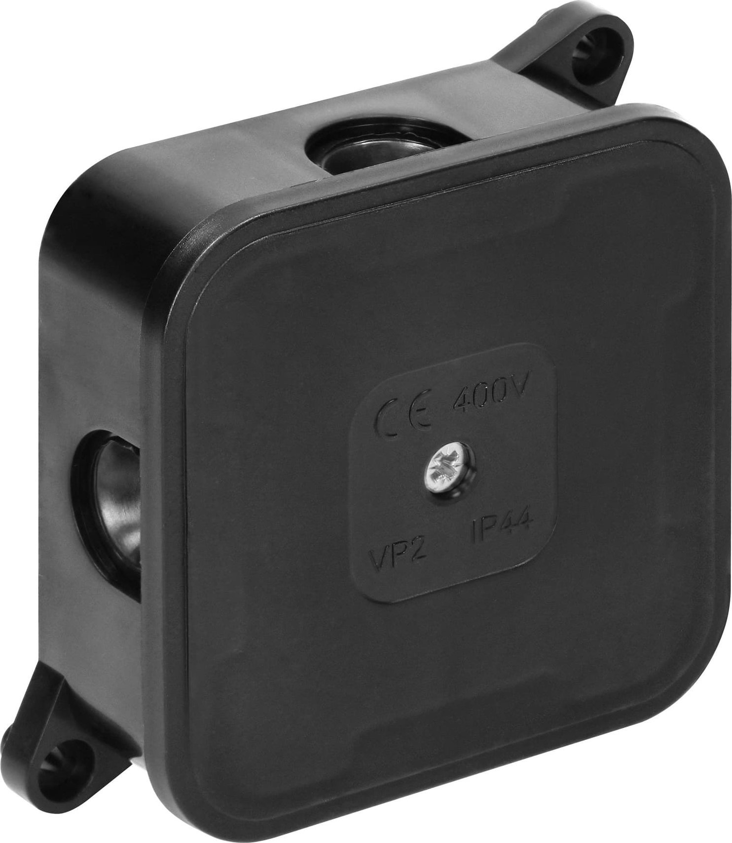 Orno Puszka n/t ECO, IP44, 400V, 4 dławnice gumowe, 85x85x35mm, czarna,OR-JB-13806/B