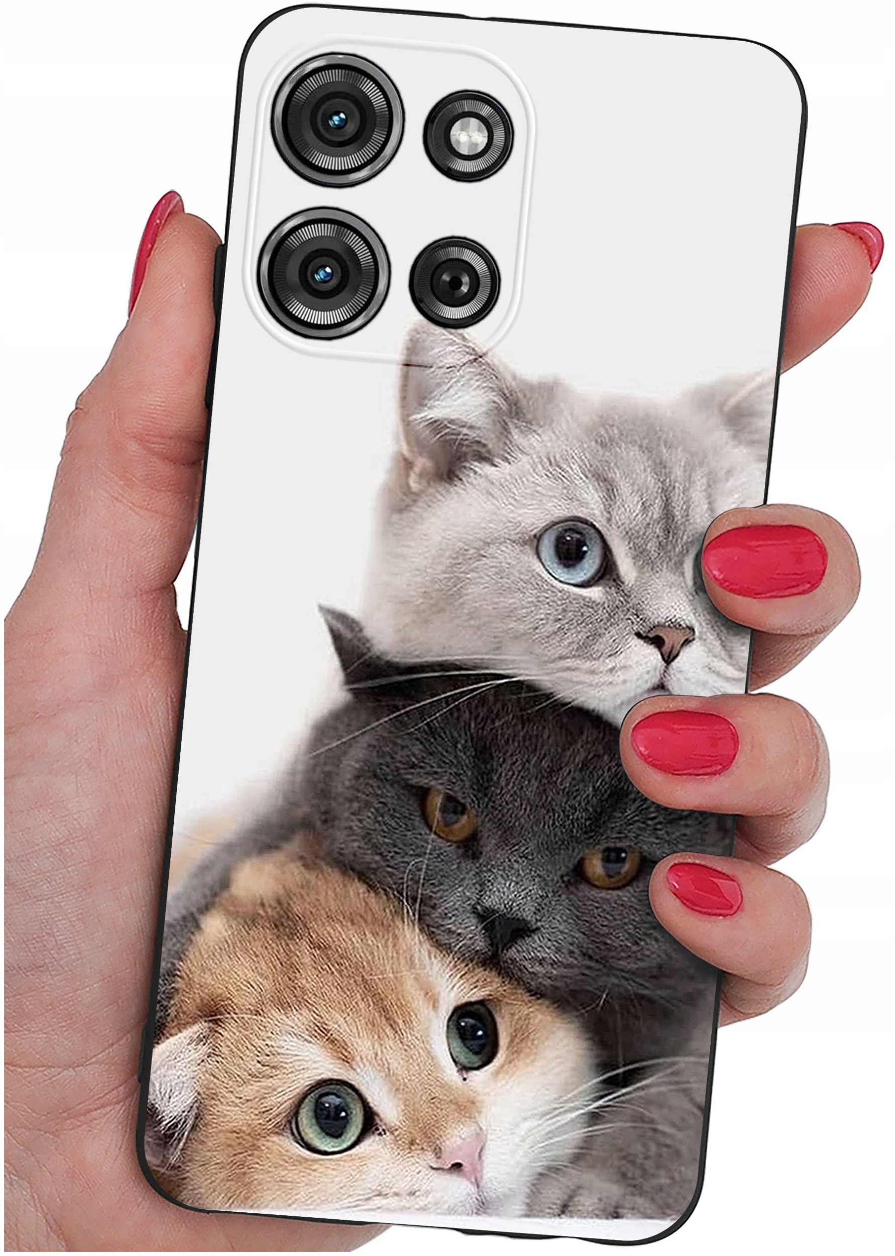 Etui do Motorola G75 5G | WZORY | SILIKONOWE MATT SZKŁO 9H