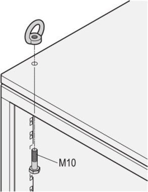 SCHROFF Ucho do podnoszenia SCHROFF Eurorack do wpuszczanej pokrywy