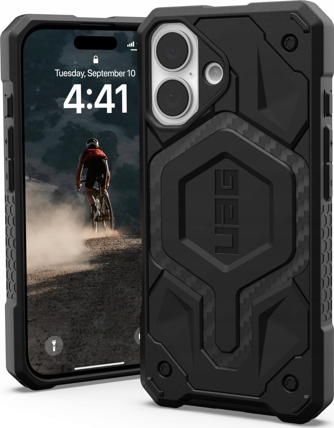 UAG Monarch - obudowa ochronna do iPhone 16 (carbon fiber)