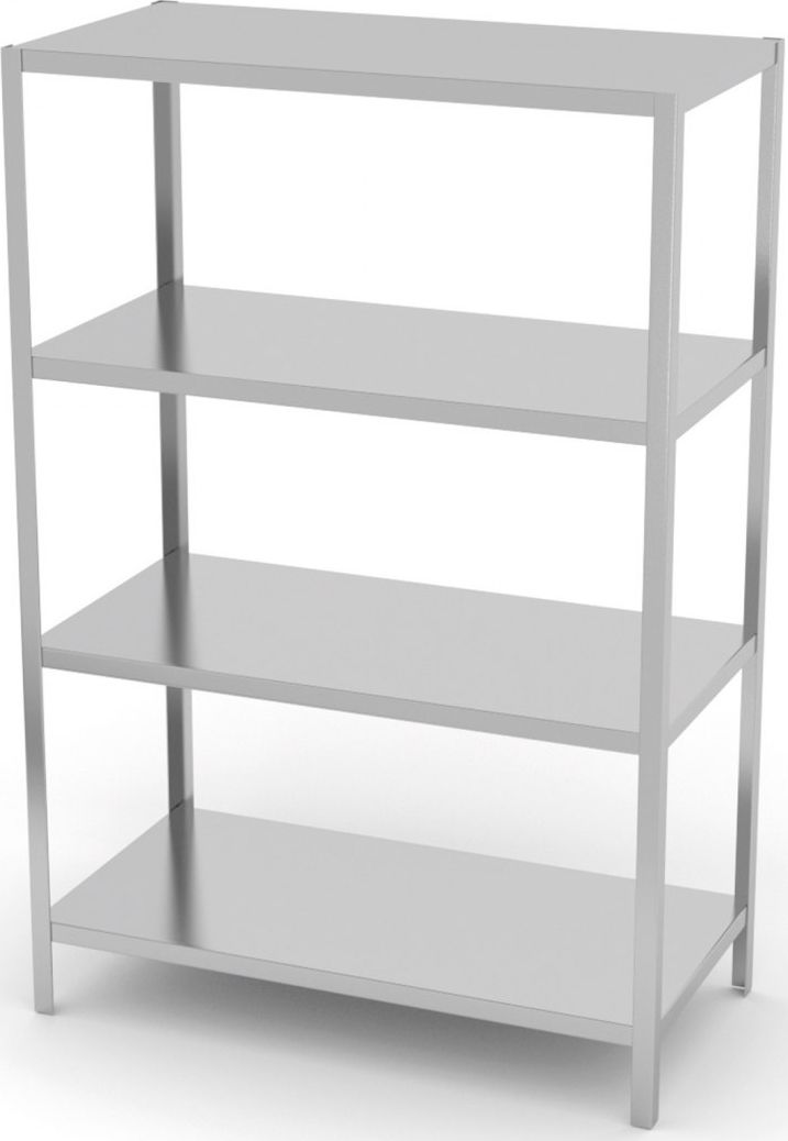 Hendi Regał magazynowy gastronomiczny ze stali nierdzewnej 4 półki pełne 180(h)x100x40cm - Hendi 812525