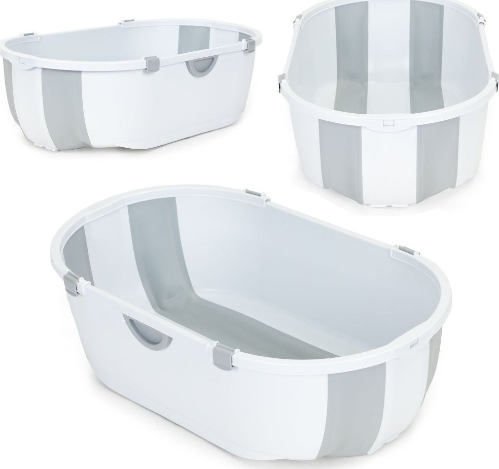 Ecotoys Wanienka dla dzieci wanna turystyczna składana odpływ szara ECOTOYS