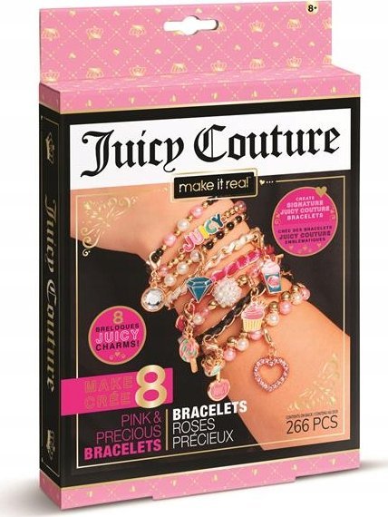 Make it real MAKE IT REAL Zestaw do tworzenia bransoletek Juicy Mini Pink & Precious, zabawka kreatywna