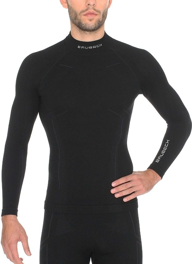 Brubeck Bluza męska Extreme Wool czarna r. M (LS11920)