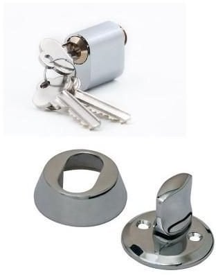 CYLINDER SET SCANDINAVIAN E701 18 CHROME