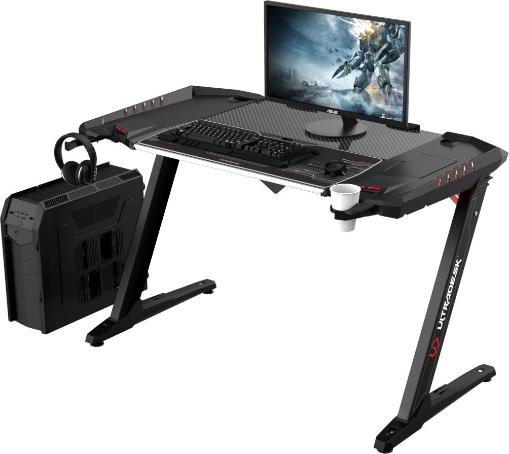 Biurko Ultradesk Rocket Czarne 128 cmx68 cm