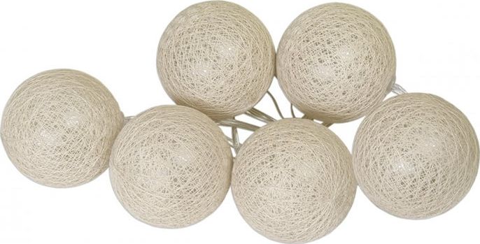 Świecące kule led, beżowy Cotton Balls 6