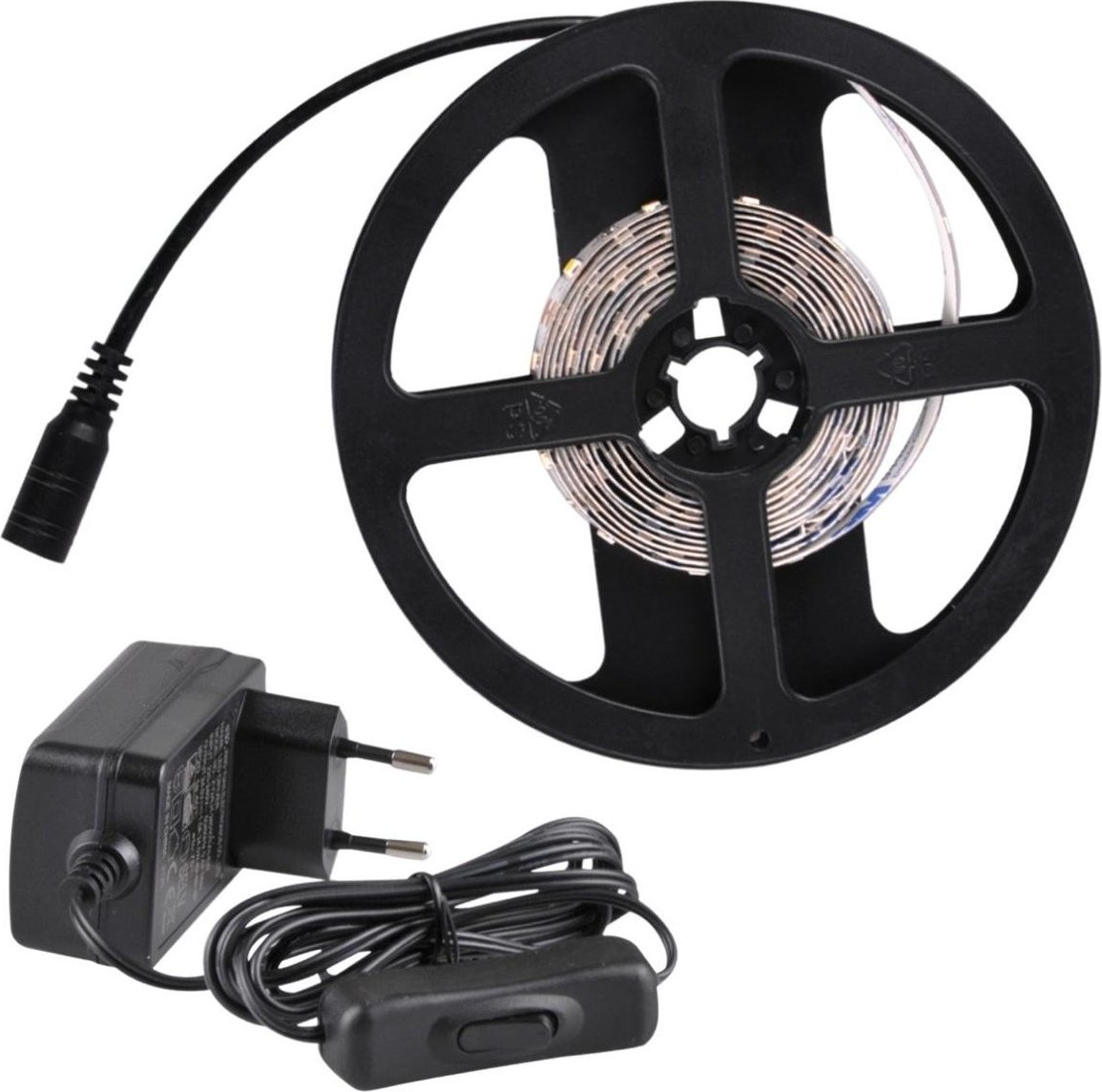 Taśma LED Polux Zestaw taśma LED sterownik zasilacz pilot 319166 28W 4000K biała