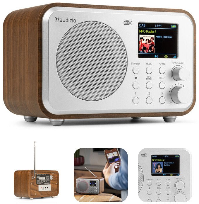 Radio Audizio Milan DAB+ z baterią w kolorze srebrnym one size
