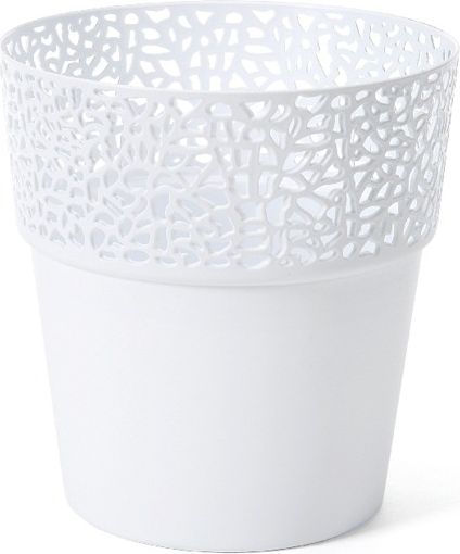 Lamela Osłonka ażurowa do kwiatów Rosa BIAŁY 115 H:12 cm