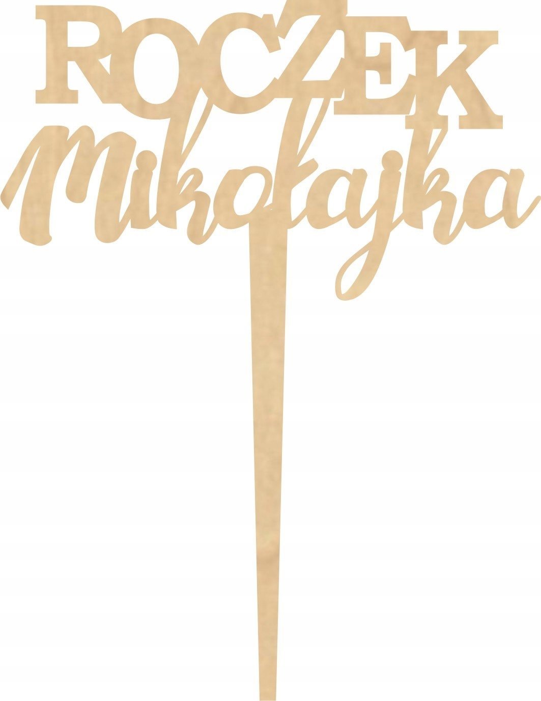 details Topper na tort drewno dowolny napis