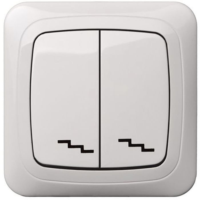 SWITCH DOUBLE CHANGEOVER WHITE LIREGUS