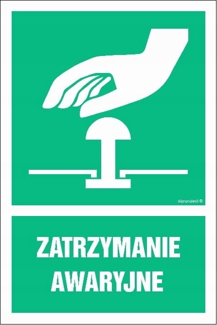 Mój dom Zatrzymanie Awaryjne 150X220 Tabliczka Sztywna + Przylepce Libres Polska Sp Gi005_150X225_Pn 5904937225206