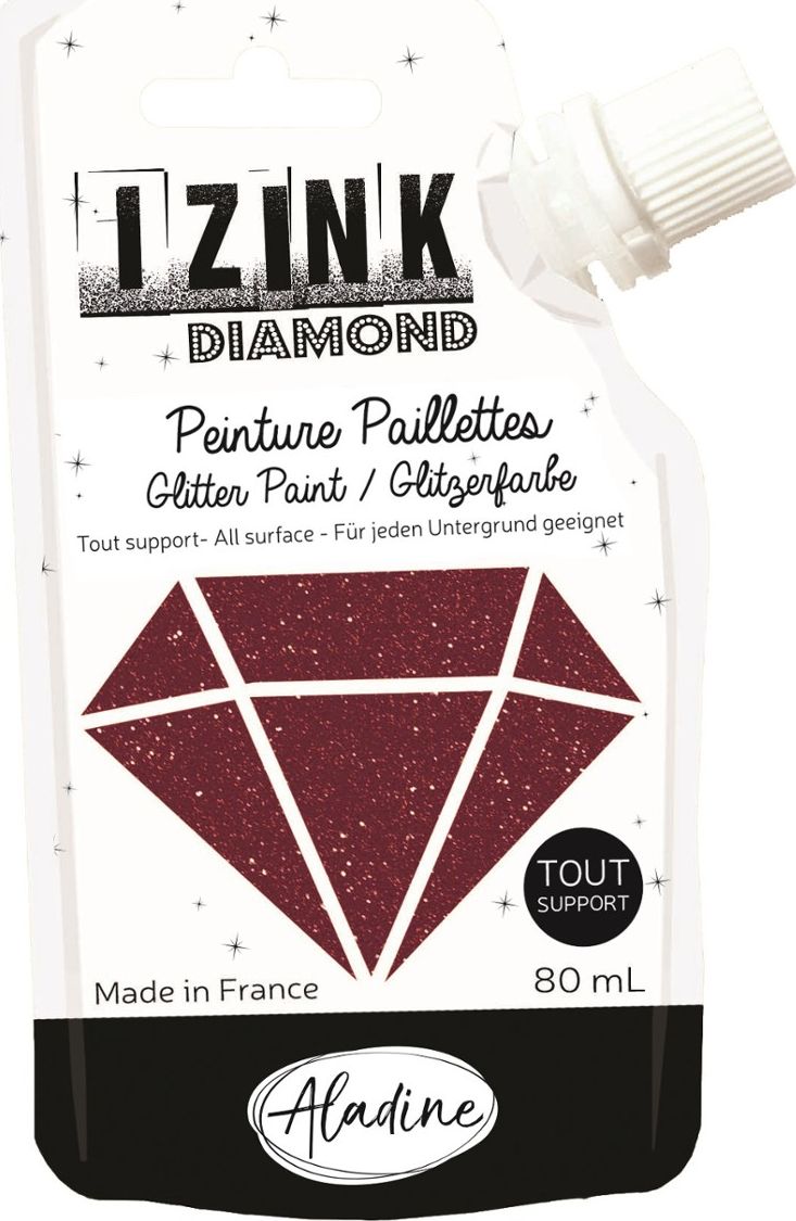 Aladine Farba brokatowa Brązowa 80 ml