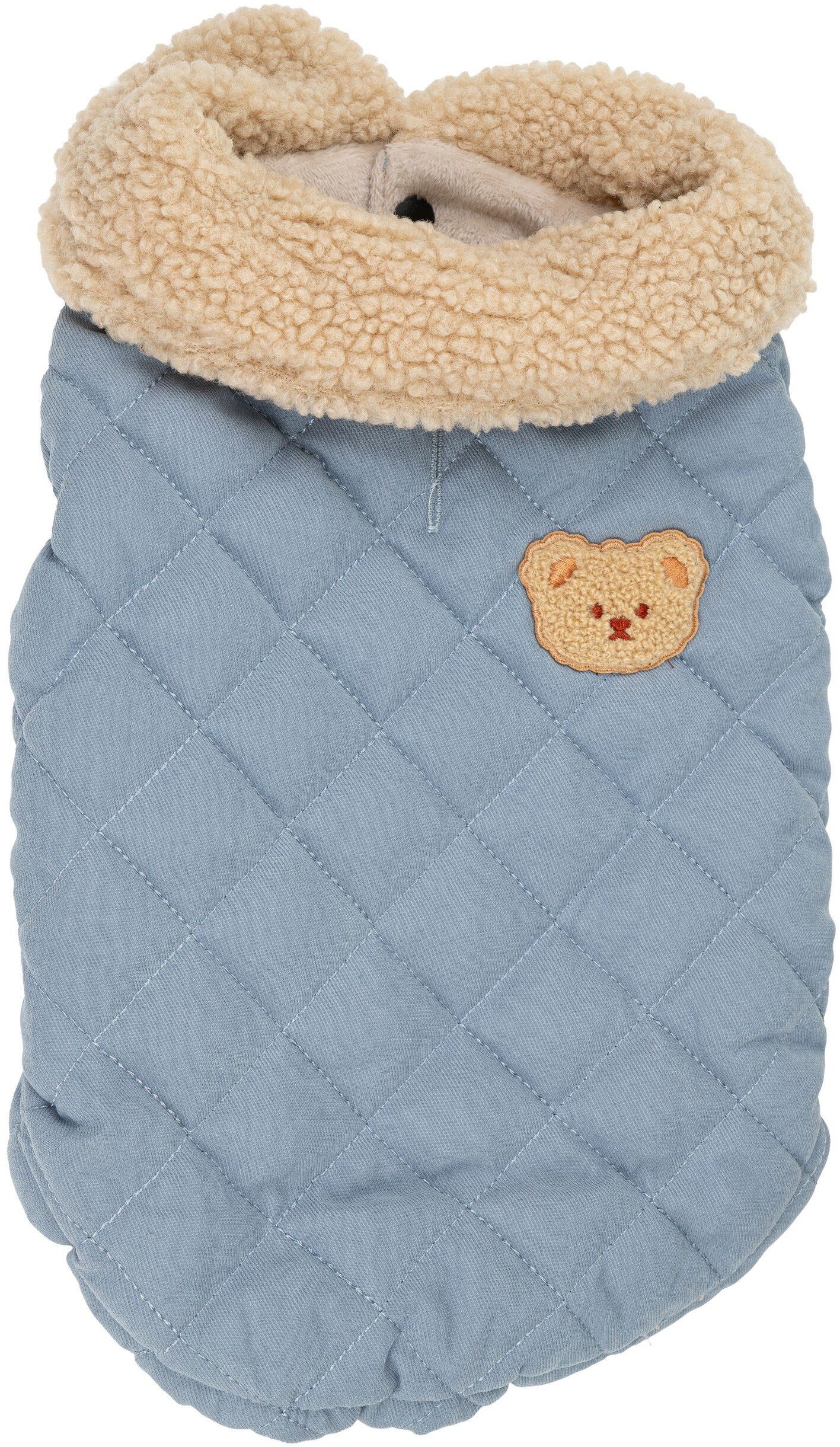 Barry King Kurtka dla psa niebieska pikowana naszywka miś rozmiar XL 50