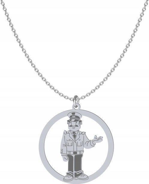Radziszewska Jewellery Srebrny Naszyjnik POLICJANT GRAWER GRATIS