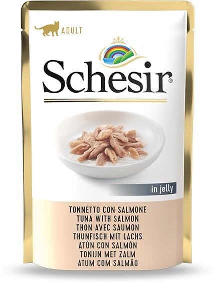 SCHESIR KOT sasz.85g TUŃCZYK+ ŁOSOŚ w galaretce /12