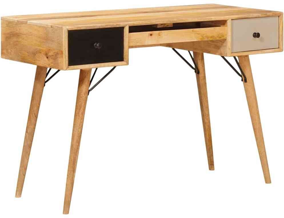 Biurko vidaXL Biurko do pisania Brązowy 110 x 55 x 76 cm Drewno mango