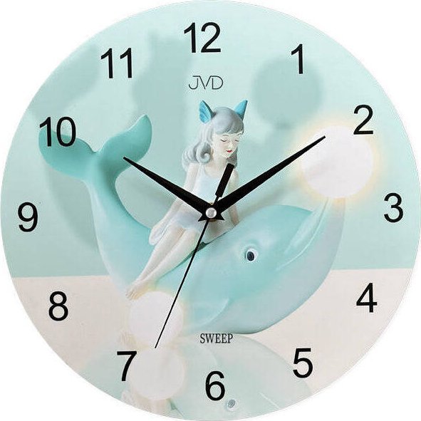 JVD Zegar ścienny JVD HJ108 dziecięcy delfin 30 cm .