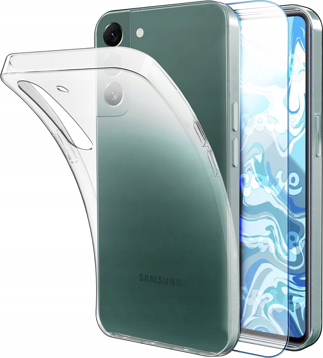 Hello Case Etui Do Samsung Galaxy S22 Plus (Przezroczyste, Silikonowe, Gumowe) Szkło