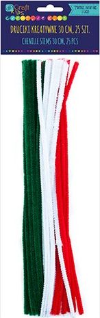 DP Craft Druciki kreatywne DPCRAFT 30cm mix 25szt. Dalprint