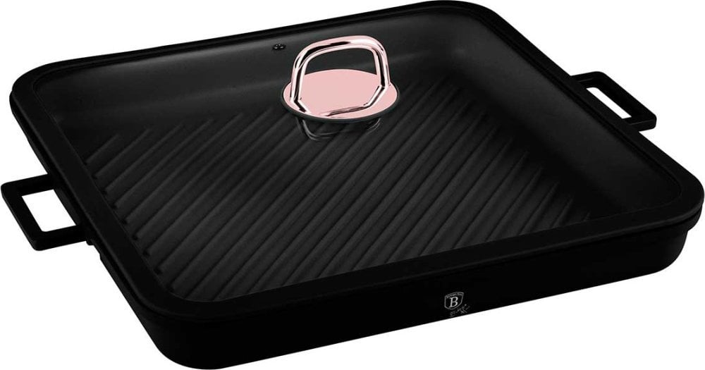 PATELNIA TYTANOWA Z POKRYWĄ 34x34cm BERLINGER HAUS BH-7789 BLACK ROSE