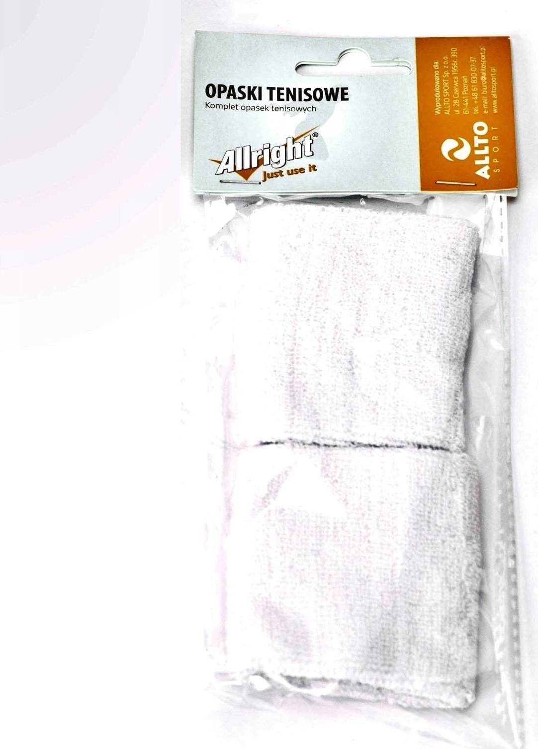 Allright KOMPLET OPASEK TENISOWYCH ALLRIGHT WHITE