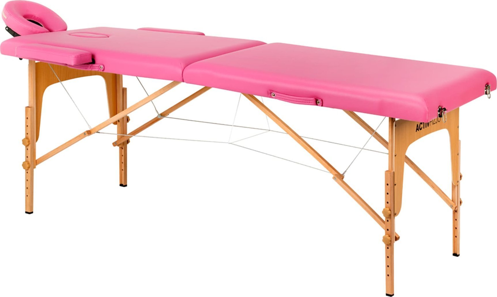 Activeshop Stół składany do masażu drewniany Komfort Activ Fizjo 2 segmentowe róż