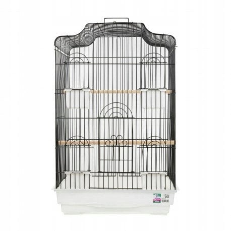 Klatka dla ptak�w, czarno-bia�a, wym. 46.8 x 35.5 x 71.5cm