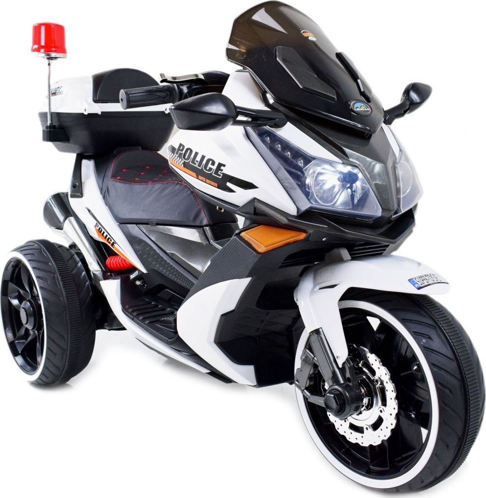 Import SUPER-TOYS OLBRZYMI SKUTER POLICYJNY, DŹWIĘKI SYRENY, MEGAFON, KOGUT, MIĘKKIE SIEDZENIE, GAZ W MANETCE/AK550
