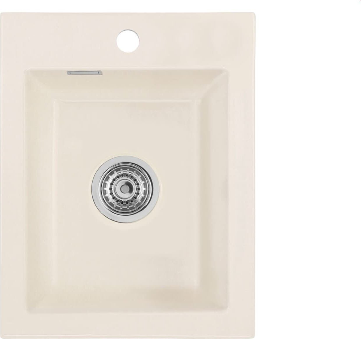 Zlewozmywak SYSTEMCERAM Systemceram Mera 39 Jasmin, zlewozmywak ceramiczny , korek manualny